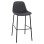 Stool with metallic frame and fabric in grey color 47x50x106cm FK8579.10