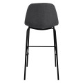 Stool with metallic frame and fabric in grey color 47x50x106cm FK8579.10 Stool with metallic frame and fabric in grey color 47x50x106cm FK8579.10