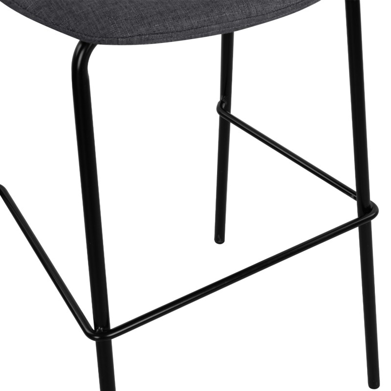 Stool with metallic frame and fabric in grey color 47x50x106cm FK8579.10 Stool with metallic frame and fabric in grey color 47x50x106cm FK8579.10