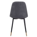 Chair Lucille FK8552.01 from Velvet Grey and metallic frame 45x56x81cm