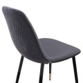 Chair Lucille FK8552.01 from Velvet Grey and metallic frame 45x56x81cm