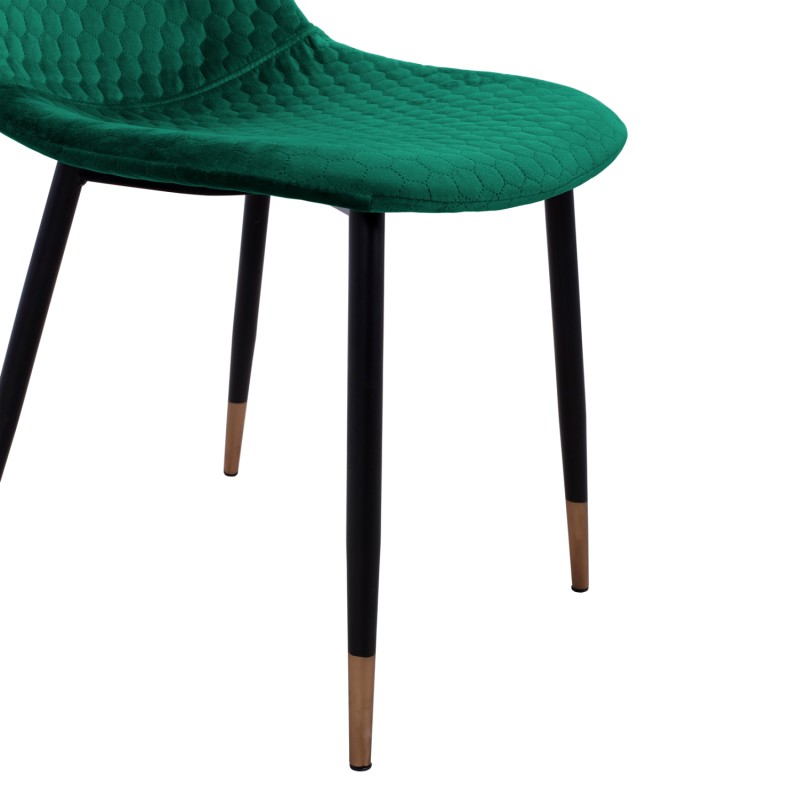 Chair Lucille FK8552.03 from Velvet Cyppress Green color with metallic frame 45x56x81cm Chair Lucille FK8552.03 from Velvet Cyppress Green color with metallic frame 45x56x81cm