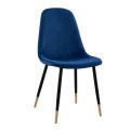 Chair Lucille FK8552.08 form Velvet Blue with metallic frame 45x56x81cm