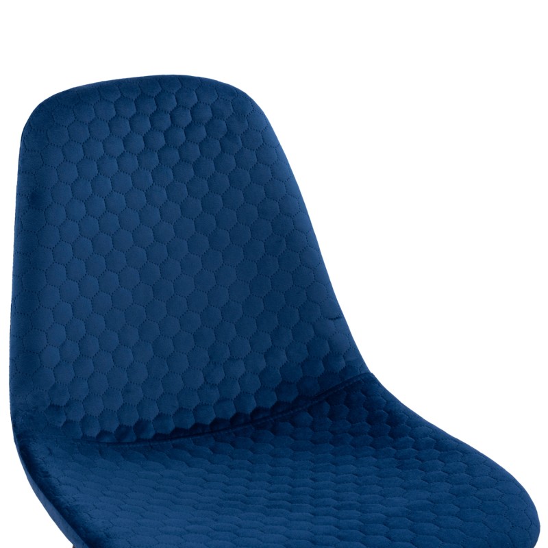 Chair Lucille FK8552.08 form Velvet Blue with metallic frame 45x56x81cm