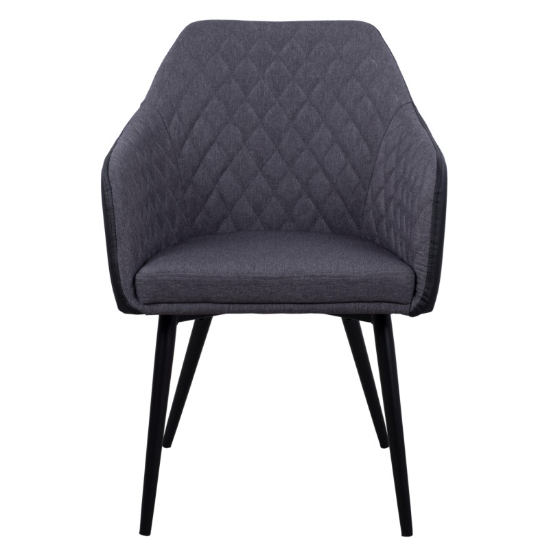 Armchair Charles FK8522.01 with fabric Dark Grey PU Black 57x63x83 cm Armchair Charles FK8522.01 with fabric Dark Grey PU Black 57x63x83 cm