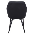 Armchair Charles FK8522.01 with fabric Dark Grey PU Black 57x63x83 cm Armchair Charles FK8522.01 with fabric Dark Grey PU Black 57x63x83 cm