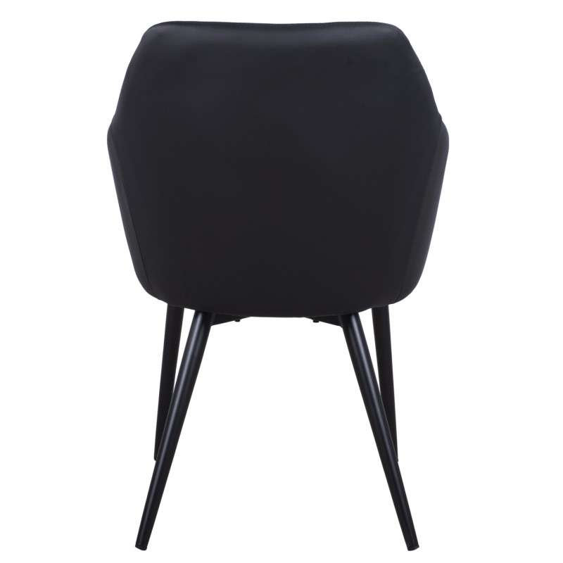 Armchair Charles FK8522.01 with fabric Dark Grey PU Black 57x63x83 cm Armchair Charles FK8522.01 with fabric Dark Grey PU Black 57x63x83 cm