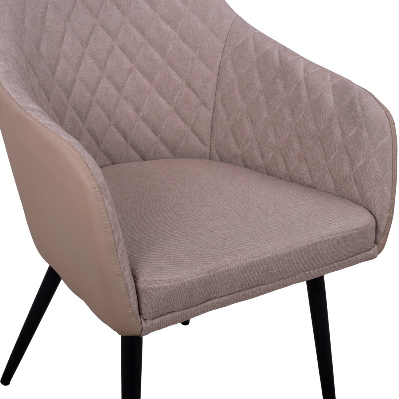 Armchair Charles FK8522.07 with fabric Beige & PU Beige 57x63x83 cm Armchair Charles FK8522.07 with fabric Beige & PU Beige 57x63x83 cm