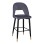 Bar Stool Harper FK8526.01 Velvet Grey with Metallic Frame 50Χ51Χ111cm