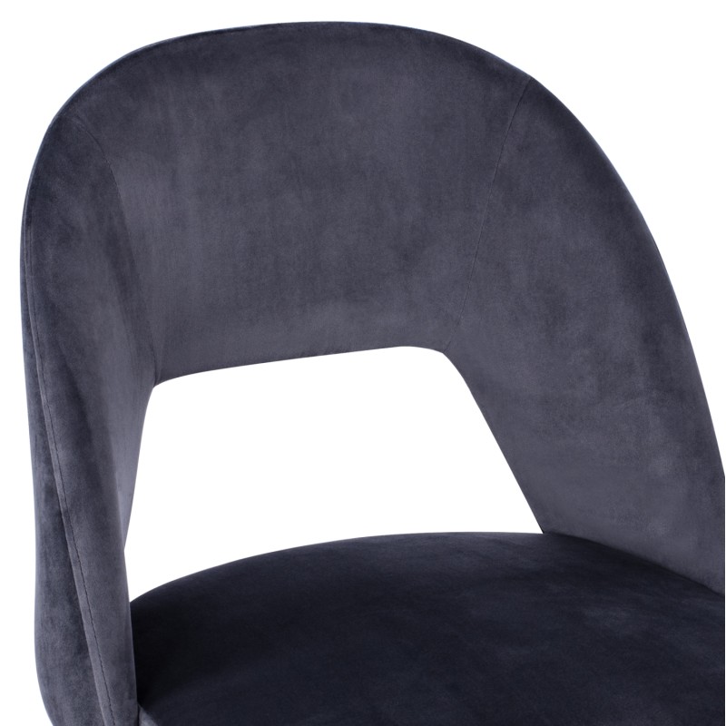 Bar Stool Harper FK8526.01 Velvet Grey with Metallic Frame 50Χ51Χ111cm Bar Stool Harper FK8526.01 Velvet Grey with Metallic Frame 50Χ51Χ111cm