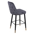 Bar Stool SERENITY FK8519.01 from velvet grey with metallic frame 51x57x110cm Bar Stool SERENITY FK8519.01 from velvet grey with metallic frame 51x57x110cm
