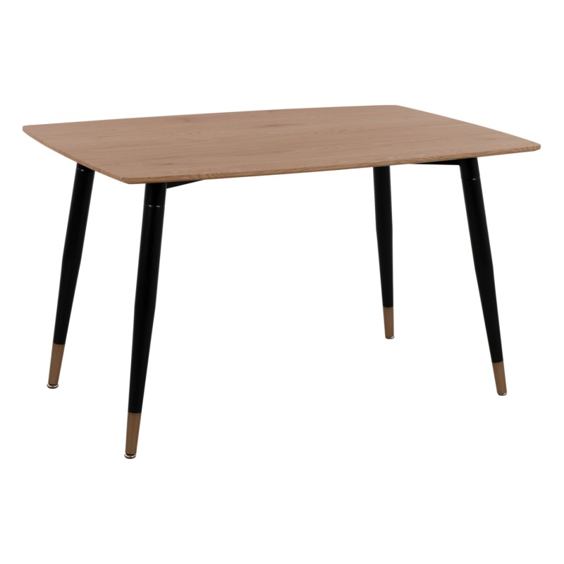 KITCHEN TABLE ALIZA FK8553.01 NATURAL COLOR&BLACK METAL LEGS 120x80x75cm KITCHEN TABLE ALIZA FK8553.01 NATURAL COLOR&BLACK METAL LEGS 120x80x75cm