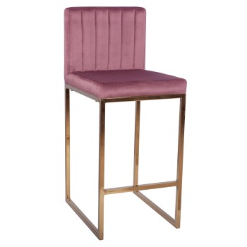 Bar Stool Piper Velvet Rotten Apple & Gold Metallic Frame FK8525.02 40x49x96 cm