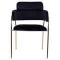 Armchair Kelso FK8521.04 Velvet Black & Gold Leg 52,5x52x80 cm Armchair Kelso FK8521.04 Velvet Black & Gold Leg 52,5x52x80 cm