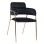 Armchair Kelso FK8521.04 Velvet Black & Gold Leg 52,5x52x80 cm