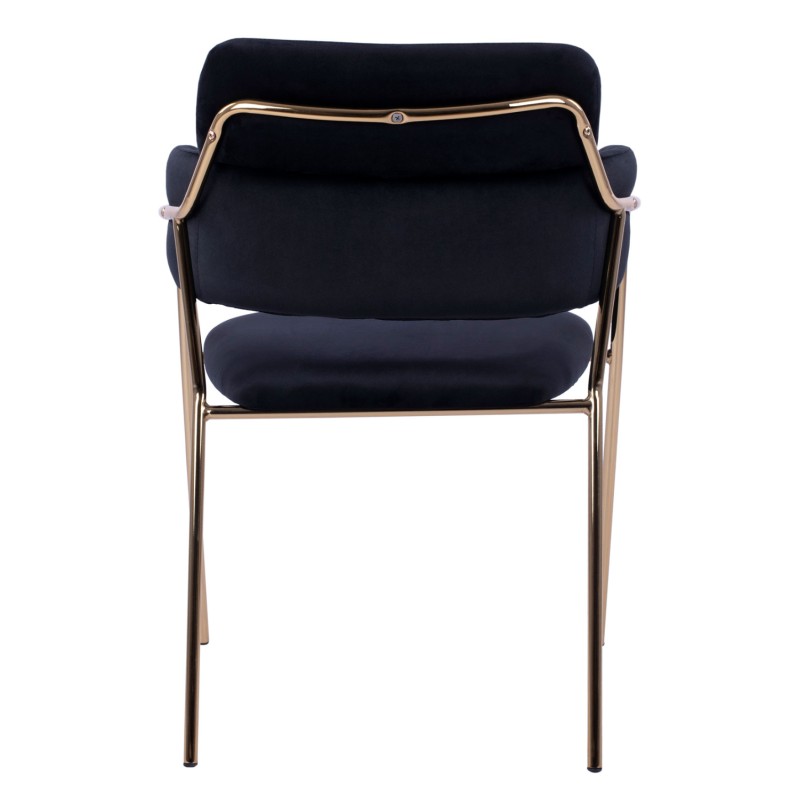 Armchair Kelso FK8521.04 Velvet Black & Gold Leg 52,5x52x80 cm Armchair Kelso FK8521.04 Velvet Black & Gold Leg 52,5x52x80 cm