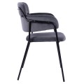 Armchair Kelso FK8521.01 Velvet Dark Grey & Black Leg 52,5x52x80 cm Armchair Kelso FK8521.01 Velvet Dark Grey & Black Leg 52,5x52x80 cm