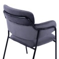 Armchair Kelso FK8521.01 Velvet Dark Grey & Black Leg 52,5x52x80 cm Armchair Kelso FK8521.01 Velvet Dark Grey & Black Leg 52,5x52x80 cm