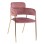 ARMCHAIR KELSO FK8521.02 VELVET DUSTY PINK & GOLD PLATED LEGS 52,5x52x80Υ cm.