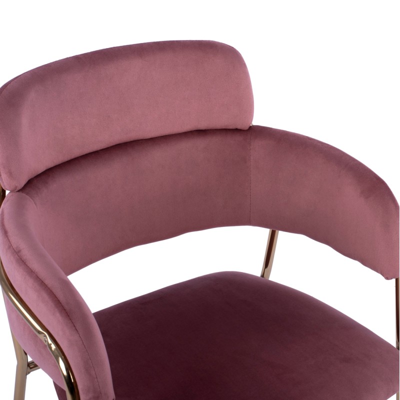 ARMCHAIR KELSO FK8521.02 VELVET DUSTY PINK & GOLD PLATED LEGS 52,5x52x80Υ cm. ARMCHAIR KELSO FK8521.02 VELVET DUSTY PINK & GOLD PLATED LEGS 52,5x52x80Υ cm.