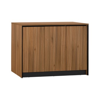 OFFICE CABINET SUPREME FK2357 MELAMINE IN HONEY OAK & GREY 120x40x80Hcm.