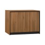 OFFICE CABINET SUPREME FK2357 MELAMINE IN HONEY OAK & GREY 120x40x80Hcm.
