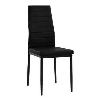 Metallic chair Lady FK0037.12 Black PU Metallic Frame K/D 40x48x95 cm