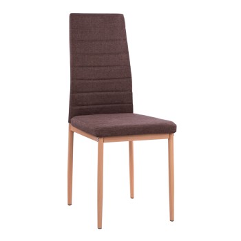 Metallic chair Lady FK0037.13 Brown fabric with metallic frame K/D 40x48x95 cm