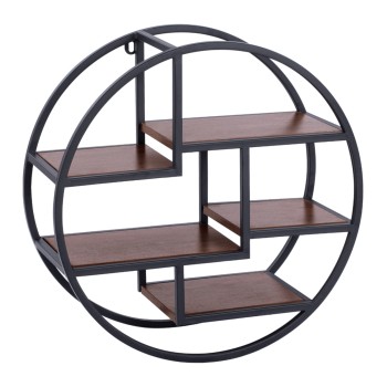 Wall Shelves Quinn with melamine bases and metallic frame FK8612 Diameter 60x24cm