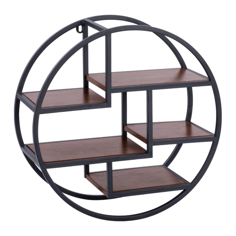 Wall Shelves Quinn with melamine bases and metallic frame FK8612 Diameter 60x24cm Wall Shelves Quinn with melamine bases and metallic frame FK8612 Diameter 60x24cm