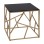 Side Table JANA with black glass and gold base 55x55x55Hcm.FK8619.01