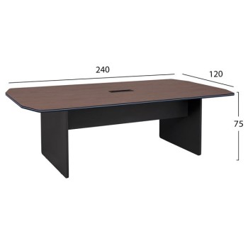 Professional meeting desk Walnut color 240x120x75 FK2103.02 Professional meeting desk Walnut color 240x120x75 FK2103.02