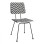 Metallic chair Allegra FK5693 with wivker Black-White 46x56x88cm