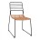 Metallic chair Allegra FK5694 with wicker beige 51x54x83cm