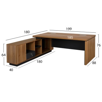 Professional office with reversible angle Supreme 199x180x76cm FK2347 Professional office with reversible angle Supreme 199x180x76cm FK2347