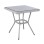 Aluminum Table 70X70X76 Bamboo Look FK5568.01 White Patina with Glass