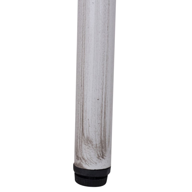 Aluminum Table 70X70X76 Bamboo Look FK5568.01 White Patina with Glass Aluminum Table 70X70X76 Bamboo Look FK5568.01 White Patina with Glass