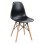 Chair with wooden legs and seat Twist PP black FK8460.02 46x50x82 cm