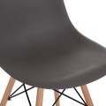 Chair with wooden legs and seat Twist PP Grey FK8460.10 46x50x82 cm Chair with wooden legs and seat Twist PP Grey FK8460.10 46x50x82 cm