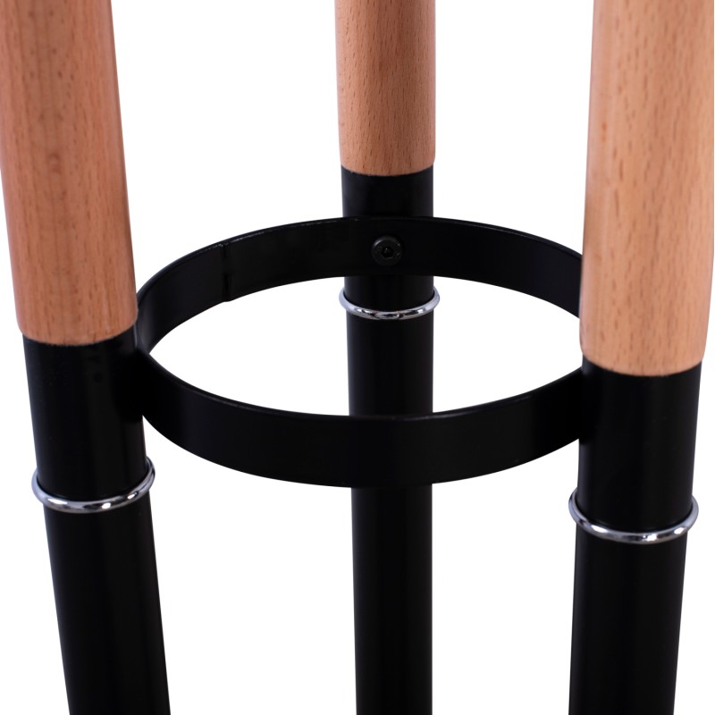 COAT HANGER TRIPLE-PILLAR WYATT FK8610.02 BEECH WOOD-BLACK METAL AND MARBLE BASE Φ37X173Hcm. COAT HANGER TRIPLE-PILLAR WYATT FK8610.02 BEECH WOOD-BLACK METAL AND MARBLE BASE Φ37X173Hcm.