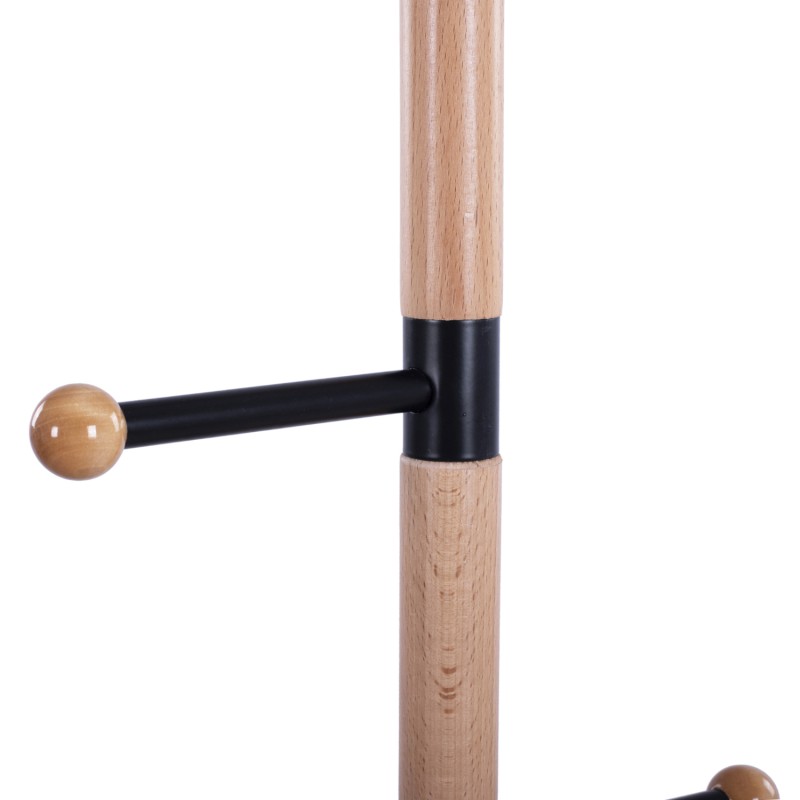 Coat hanger MERCURY ΗΜ8609.02 Beech Wood- Black Metal-Black Marble Base Φ37x176Ηcm Coat hanger MERCURY ΗΜ8609.02 Beech Wood- Black Metal-Black Marble Base Φ37x176Ηcm