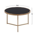 Round Table Francesco FK8607 with glass surface and metallic frame Round Table Francesco FK8607 with glass surface and metallic frame