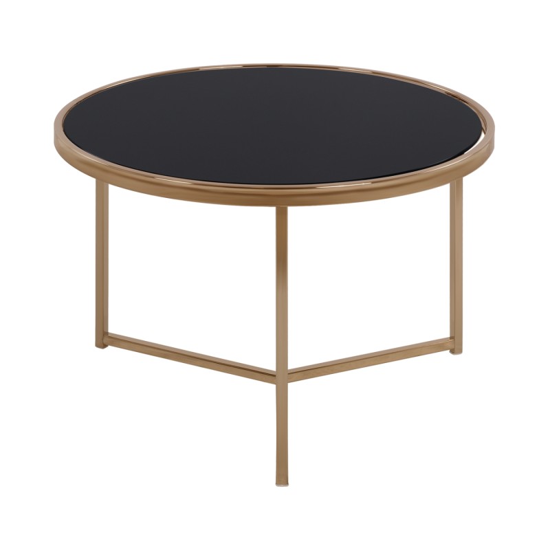 Round Table Francesco FK8607 with glass surface and metallic frame Round Table Francesco FK8607 with glass surface and metallic frame