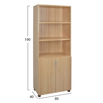 Professional office bookcase in oak color FK2055.11 80x40x190 cm. Professional office bookcase in oak color FK2055.11 80x40x190 cm.