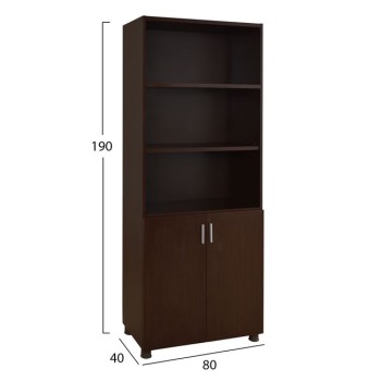 Professional office bookcase in wenge color FK2055.12 80x40x190 cm. Professional office bookcase in wenge color FK2055.12 80x40x190 cm.