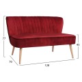 Velvet 2seater sofa Andy FK8401.06 in red color 128x70x77 cm. Velvet 2seater sofa Andy FK8401.06 in red color 128x70x77 cm.