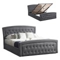 Bed Odelia Velvet Grey and Storage space 160x200 cm FK581.01 Bed Odelia Velvet Grey and Storage space 160x200 cm FK581.01