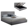 Bed Allie FK584.01 160x200 cm with storage space and grey fabric