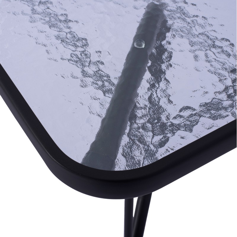 OUTDOOR METALLIC TABLE ADAM FK5679.01 GREY WITH REINFORCED GLASS TOP 120Χ70Χ71Hcm. OUTDOOR METALLIC TABLE ADAM FK5679.01 GREY WITH REINFORCED GLASS TOP 120Χ70Χ71Hcm.
