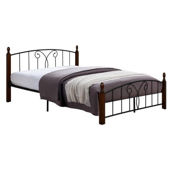 Double Bed Suzie FK585 for mattress 150x200cm, Metal-RUBBERWOOD